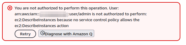 Implicit deny for ec2 action